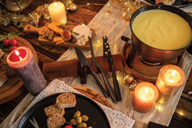 Logo trade promotional products picture of: BOSKA Cheese Knife Set Monaco+ Black