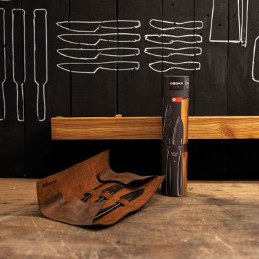 Logo trade promotional merchandise photo of: BOSKA Cheese Knife Set Monaco+ Black