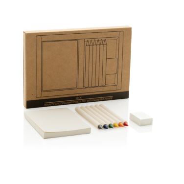 Logo trade promotional gift photo of: Micki GRS infinity 6pc coloring pencil set with notepad