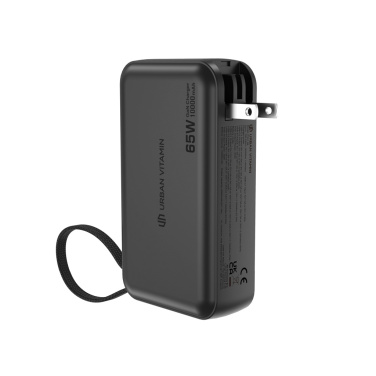 Logo trade promotional item photo of: Urban Vitamin Eureka hybrid GANcharger 10000mah powerbank65W
