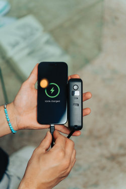 Logo trade promotional merchandise image of: Urban Vitamin Eureka hybrid GANcharger 10000mah powerbank65W