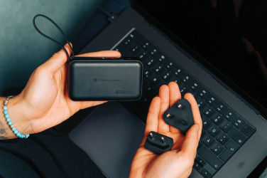 Logo trade promotional gifts picture of: Urban Vitamin Eureka hybrid GANcharger 10000mah powerbank65W