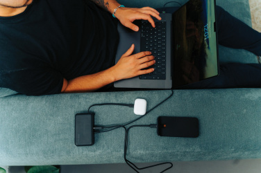 Logotrade promotional item picture of: Urban Vitamin Eureka hybrid GANcharger 10000mah powerbank65W