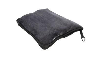 Logotrade advertising products photo of: Blanket and pillow 2 in 1 AMIATA Schwarzwolf