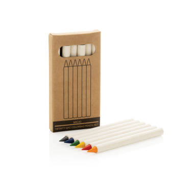 Logo trade promotional merchandise image of: Micki GRS infinity 6pc colouring pencil set