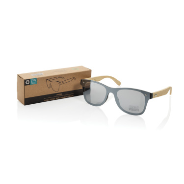 Logo trade promotional products picture of: Prism RCS recycled plastic sunglasses with bamboo frame