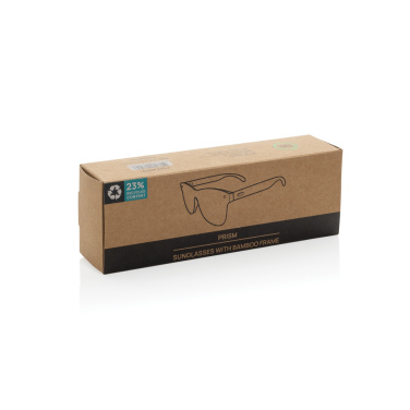 Logotrade promotional item image of: Prism RCS recycled plastic sunglasses with bamboo frame