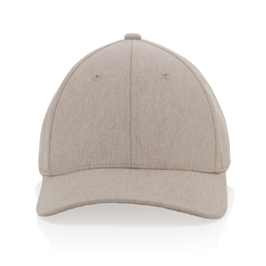 Logo trade promotional items image of: Milo AWARE™ recycled heather 6 panel cap 200gr