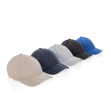 Logo trade promotional products image of: Milo AWARE™ recycled heather 6 panel cap 200gr