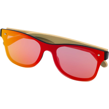 Logotrade promotional gift picture of: Tan sunglasses with bamboo temples