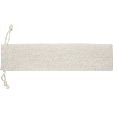 Logo trade advertising products image of: Root 5-piece stainless steel and beech wood cutlery set