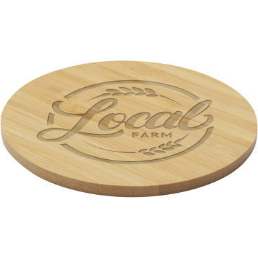 Logo trade promotional giveaways image of: Cha bamboo coaster