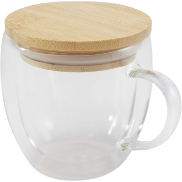 Logotrade promotional giveaways photo of: Lenora 250 ml glass cup with bamboo lid
