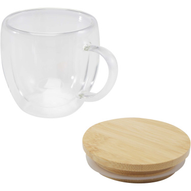 Logotrade promotional merchandise image of: Lenora 250 ml glass cup with bamboo lid