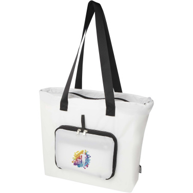 Logo trade promotional giveaways image of: EcoFold RPET foldable tote bag 16L