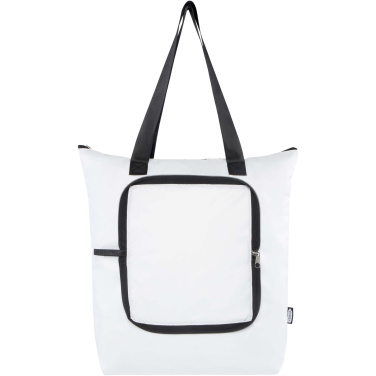 Logo trade corporate gifts picture of: EcoFold RPET foldable tote cooler bag 15L
