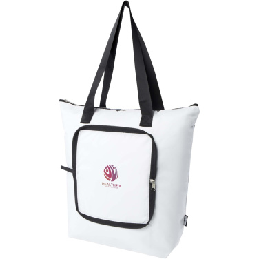 Logo trade promotional giveaways image of: EcoFold RPET foldable tote cooler bag 15L