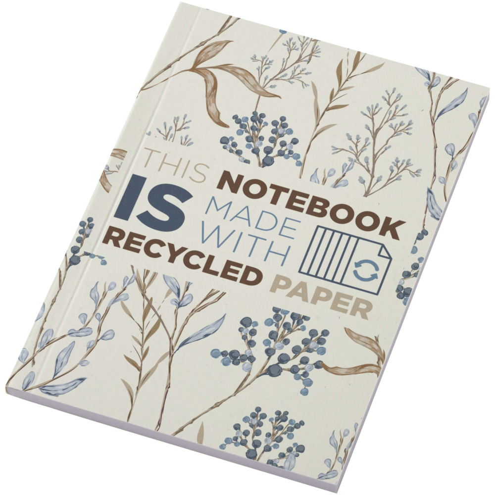 Logo trade promotional merchandise photo of: Novella Austen A6 recycled soft cover notebook - 50 sheets