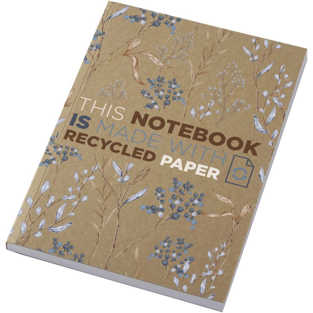 Logotrade promotional giveaway picture of: Novella Austen A5 recycled soft cover kraft notebook - 100 sheets