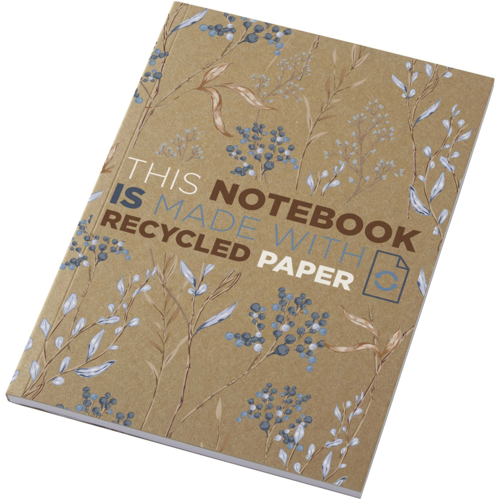 Logotrade promotional item picture of: Novella Austen A5 recycled soft cover kraft notebook - 50 sheets