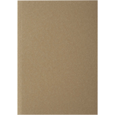 Logo trade promotional items image of: Novella Austen A5 recycled soft cover kraft notebook - 50 sheets