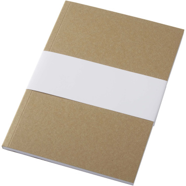 Logotrade promotional item picture of: Novella Austen A5 recycled soft cover kraft notebook - 50 sheets