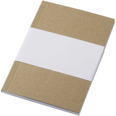 Logo trade promotional merchandise image of: Novella Austen A6 recycled soft cover kraft notebook - 50 sheets