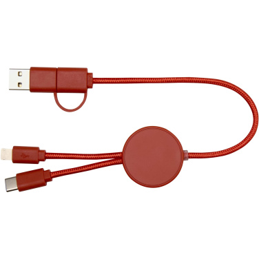 Logo trade promotional items image of: Citala 5-in-1 recycled plastic 30 cm data sync and 27W fast charge cable