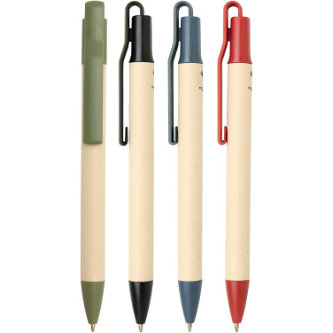Logo trade advertising products image of: Liliana sugarcane paper ballpoint pen (blue ink)