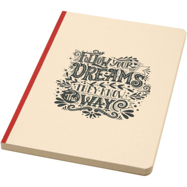 Logo trade advertising products image of: Liliana A5 sugarcane and RPET soft cover notebook