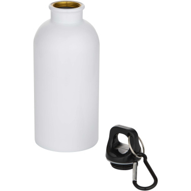 Logo trade advertising products picture of: Oregon 400 ml sublimation RCS recycled single wall stainless steel water bottle with carabiner
