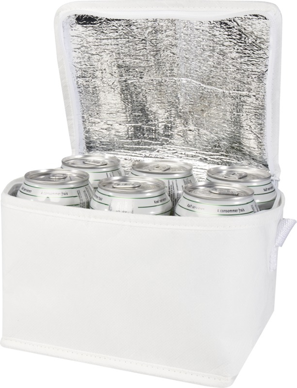 Logotrade promotional giveaway picture of: Spectrum 6-can recycled non-woven cooler bag 4L