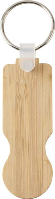 Logotrade promotional merchandise image of: Ronan bamboo trolley keychain