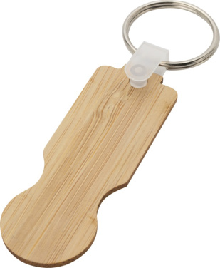 Logotrade promotional merchandise image of: Ronan bamboo trolley keychain