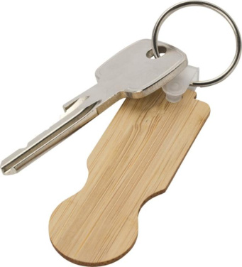 Logotrade promotional merchandise picture of: Ronan bamboo trolley keychain