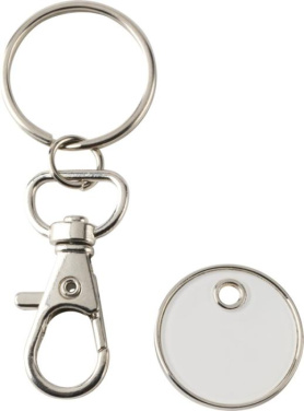 Logo trade advertising product photo of: Rory keyring with trolley coin
