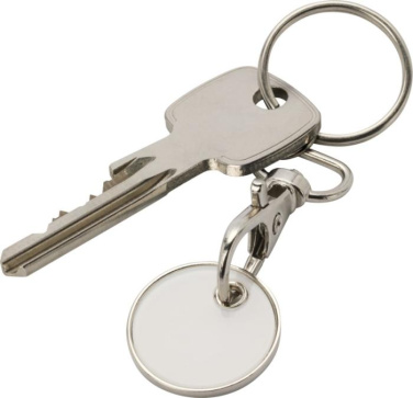 Logotrade corporate gift image of: Rory keyring with trolley coin