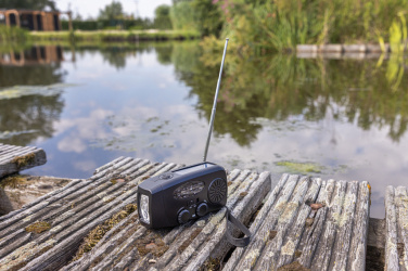 Logo trade promotional gifts picture of: RescueWave RCS recycled plastic emergency radio