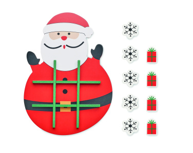 Logo trade corporate gifts image of: Christmas wooden tic tac toe