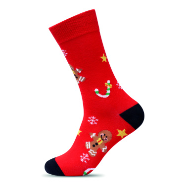 Logo trade corporate gift photo of: Pair of Christmas socks L