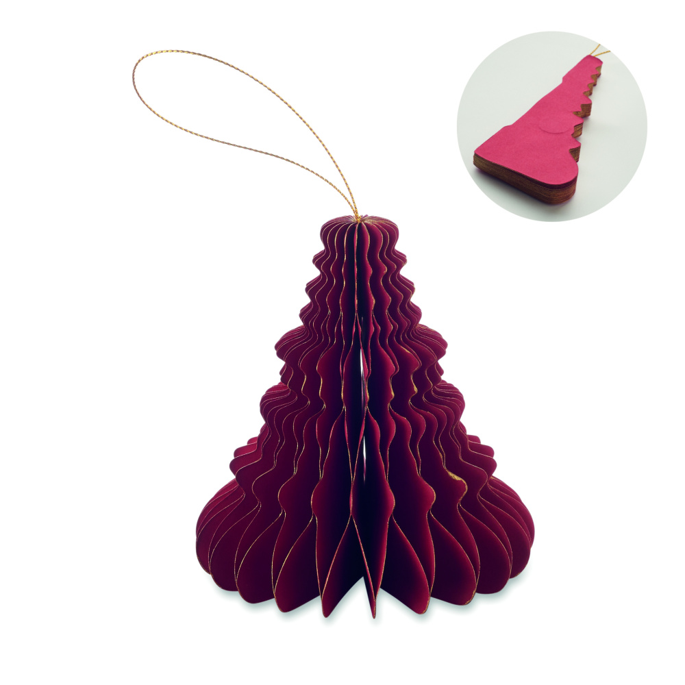 Logotrade promotional item picture of: Christmas paper tree hanger