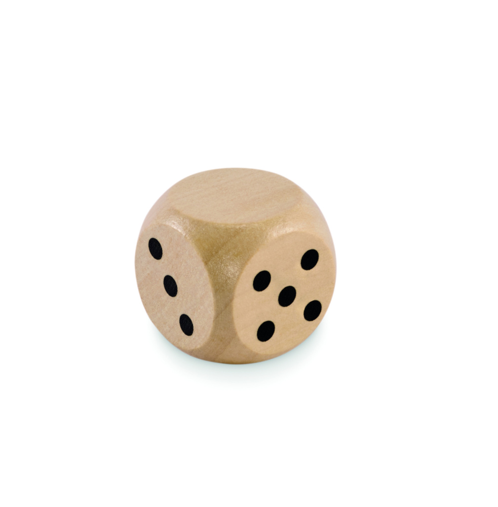 Logotrade promotional merchandise picture of: Schima wooden dice 3cm dia