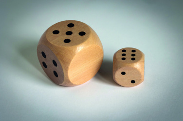 Logo trade business gift photo of: Schima wooden dice 3cm dia