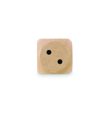 Logo trade promotional product photo of: Schima wooden dice 3cm dia