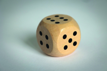 Logo trade promotional products picture of: Schima wooden dice 3cm dia