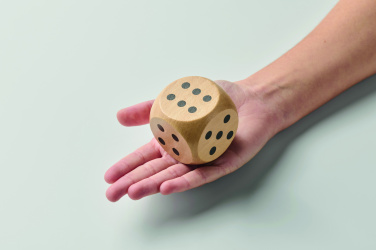 Logotrade promotional giveaway picture of: Schima wooden dice 5cm dia