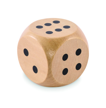 Logotrade promotional merchandise picture of: Schima wooden dice 5cm dia