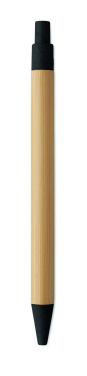 Logo trade advertising products picture of: Push button ball pen in bamboo