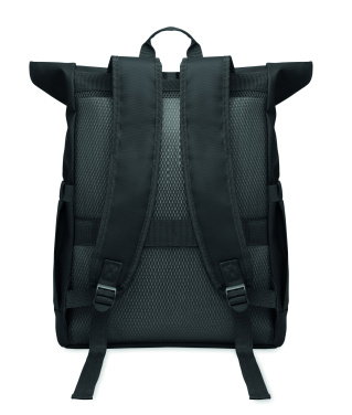Logo trade promotional giveaways picture of: Rolltop laptop rucksack 600D