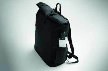 Logotrade promotional product picture of: Rolltop laptop rucksack 600D
